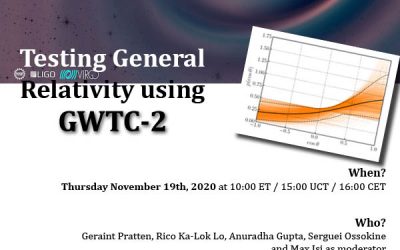 LVK Webinar on GWTC-2 Part IIINovember 19th, 2020, at 4pm CET