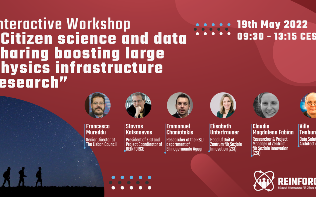 Interactive Workshop “Citizen science and data sharing boosting large physics infrastructure research”